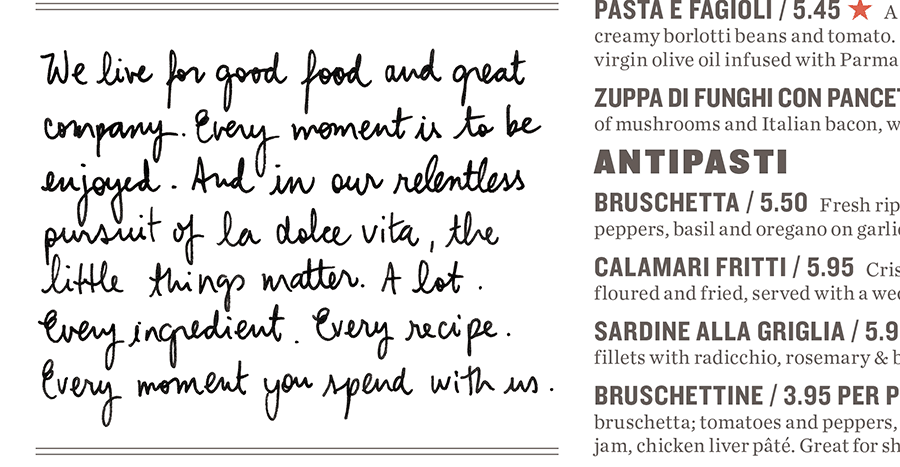Food Menu Design Tip 10 - Tell a Story