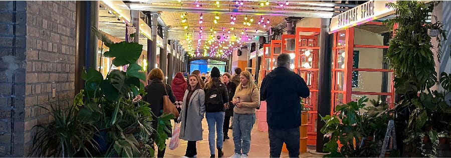 london christmas food lights