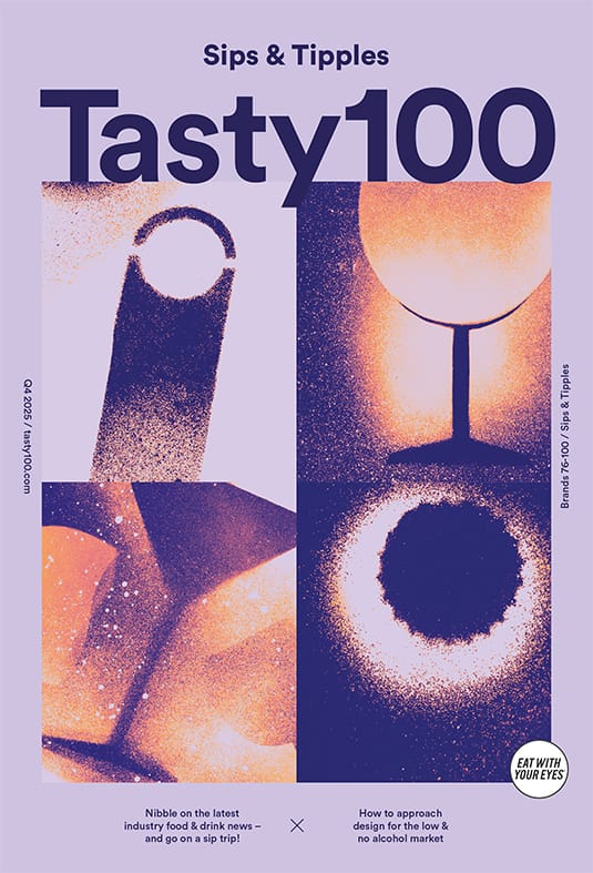 Tasty100 Sips and Tipples magazine cover with drink illustrations